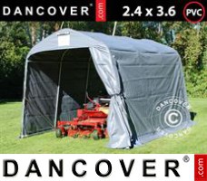 Tente de Garage PRO 2,4x3,6x2,34m PVC, Gris