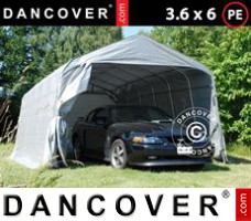 Tente de Garage PRO 3,6x6x2,68m PE, Gris