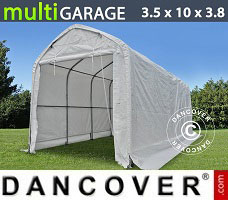 Tente de Garage multiGarage 3,5x10x3x3,8m, Blanc