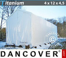 Tente de Garage Titanium 4x12x3,5x4,5m, Blanc