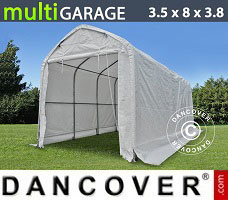 Tente de Garage multiGarage 3,5x8x3x3,8m, Blanc