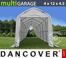 Tente de Garage multiGarage 4x12x3,5x4,5m, Blanc	