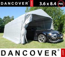 Tente de Garage PRO 3,6x8,4x2,68m PVC, Gris