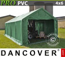 Tente de Garage PRO 4x6x2x3,1m, PVC, Vert