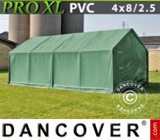 Tente de Garage PRO 4x8x2,5x3,6m, PVC, Vert