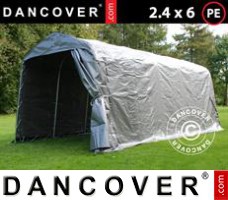 Tente de Garage PRO 2,4x6x2,34m PE, Gris