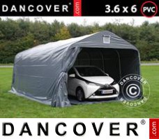 Tente de Garage PRO 3,6x6x2,68m PVC, Gris
