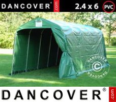Tente de Garage PRO 2,4x6x2,34m PVC, Vert