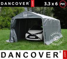 Tente de Garage PRO 3,3x6x2,4m PVC, Gris